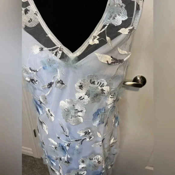 Adrianna Papell | Floral Embroidery Sheath Dress | Size 14 - Picture 4 of 10